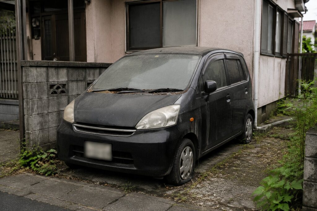 戸棚から出した調味料や缶詰を賞味期限を見て仕分ける様子